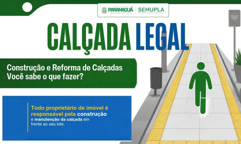 Projeto calçada legal orienta moradores em paranaguá