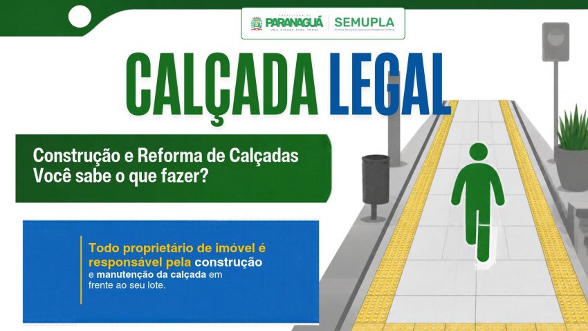 Projeto Calçada Legal orienta moradores sobre construção e manutenção de passeios em Paranaguá