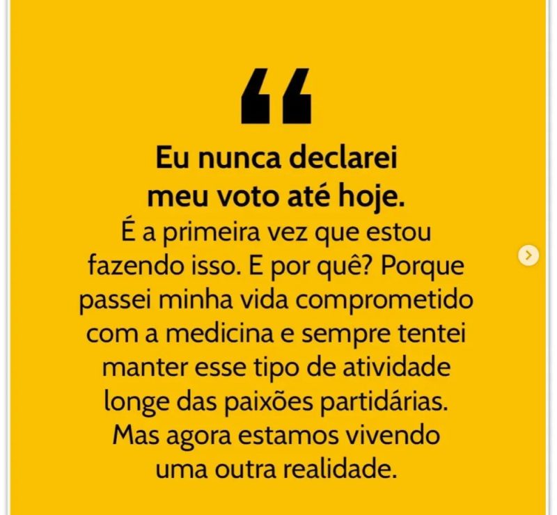 Drauzio Varella critica Flávio Bolsonaro e defende o SUS nas redes