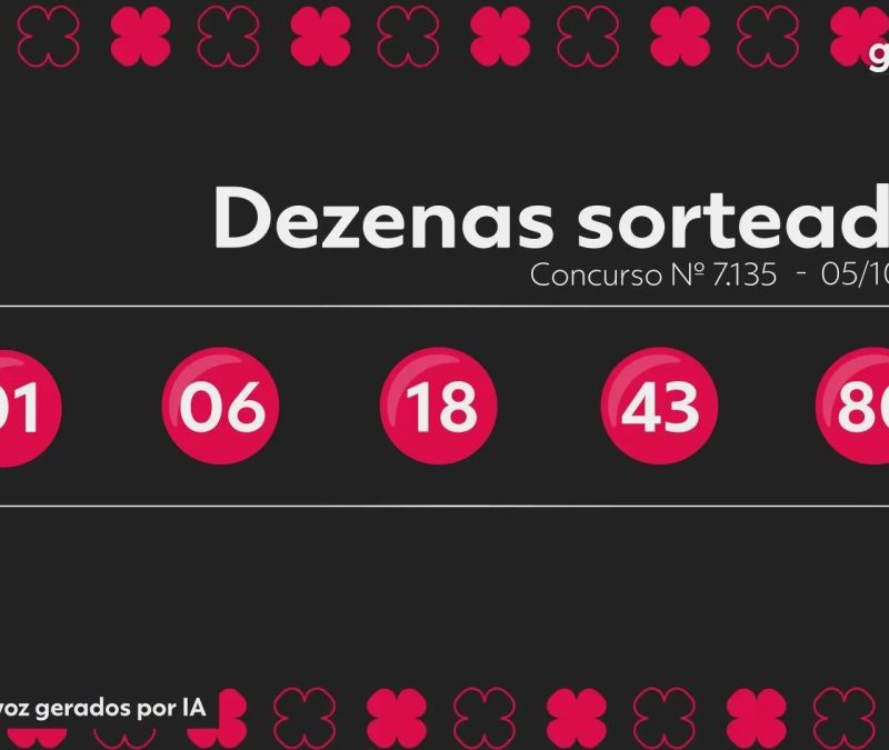 Resultado da Quina 7135: prêmio acumula e vai a R$ 25 milhões