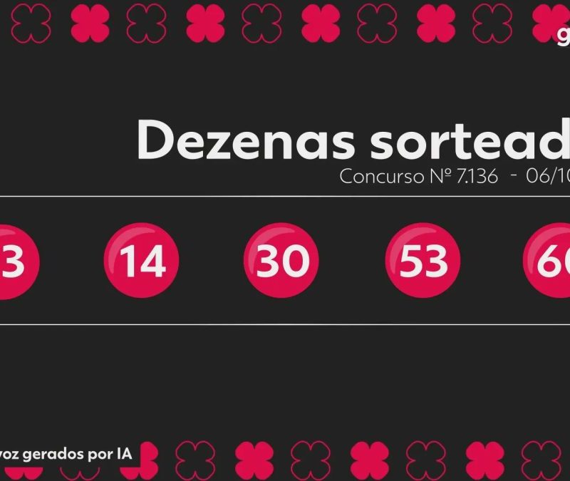 Quina concurso 7136: veja os números sorteados nesta terça