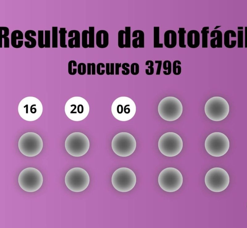 Resultado da Lotofácil 3796: confira as dezenas sorteadas hoje