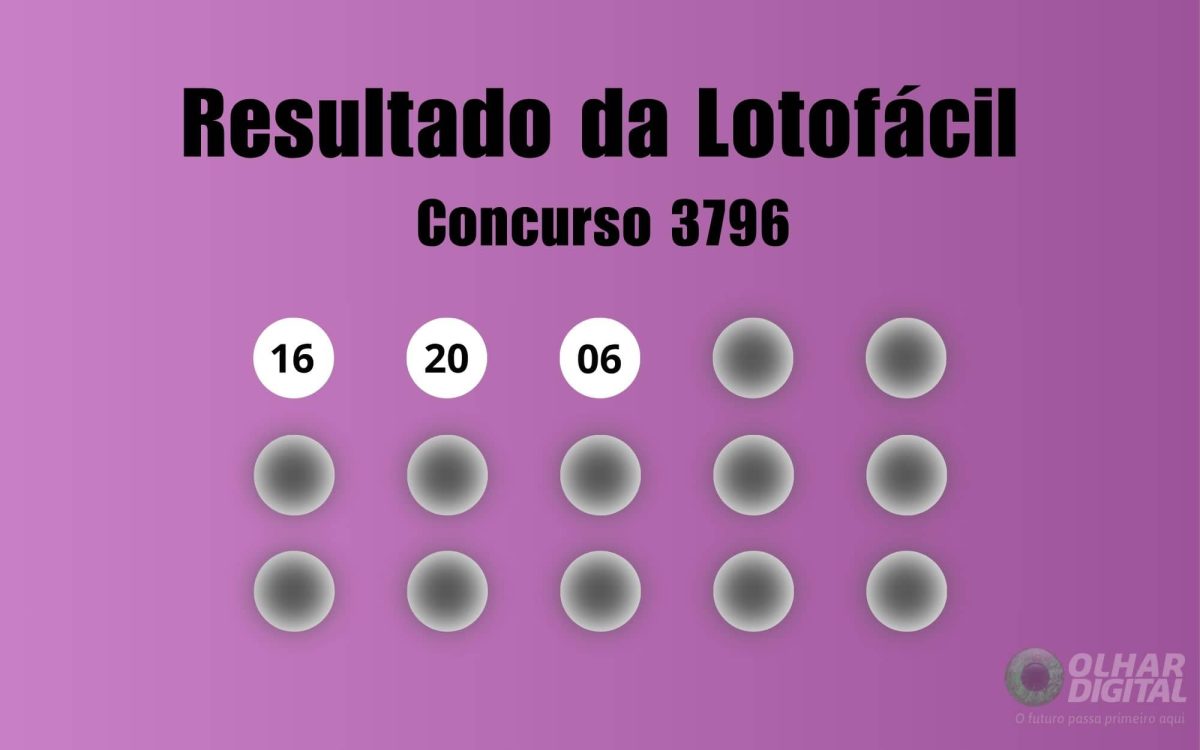 Resultado da Lotofácil de hoje: veja números e ganhadores do concurso 3796 (sábado, 03/10)