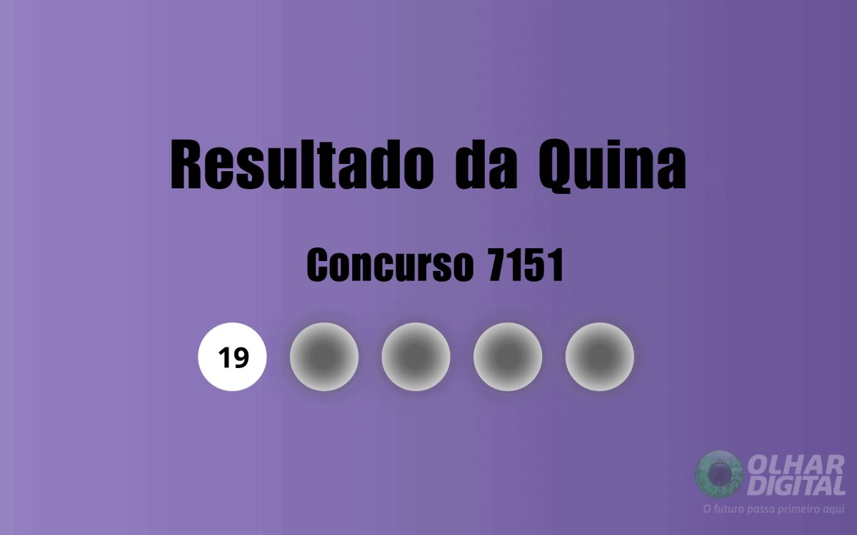 Resultado da Quina de hoje: veja números e ganhadores do concurso 7151 (sábado, 24/10)