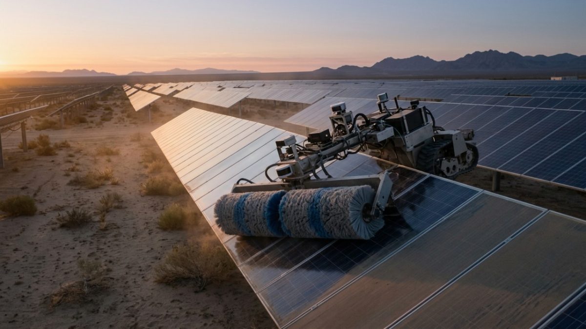 Robôs da israelense Ecoppia limpam painéis solares no deserto todas as noites sem usar 1 gota d’água e, segundo a empresa, já pouparam cerca de 9,8 bilhões de litros