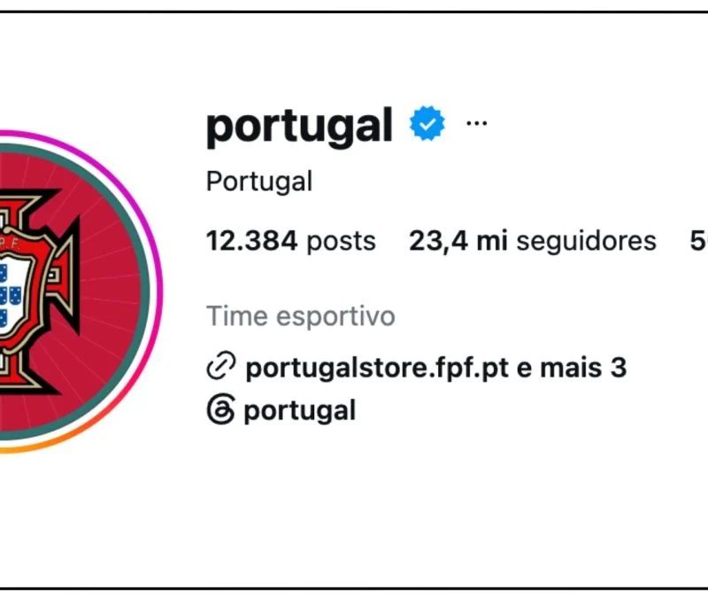 Portugal perde 1,4 milhão de seguidores após saída de CR7