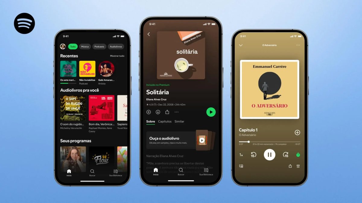 Spotify começa a oferecer audiolivros no Brasil; veja como funciona