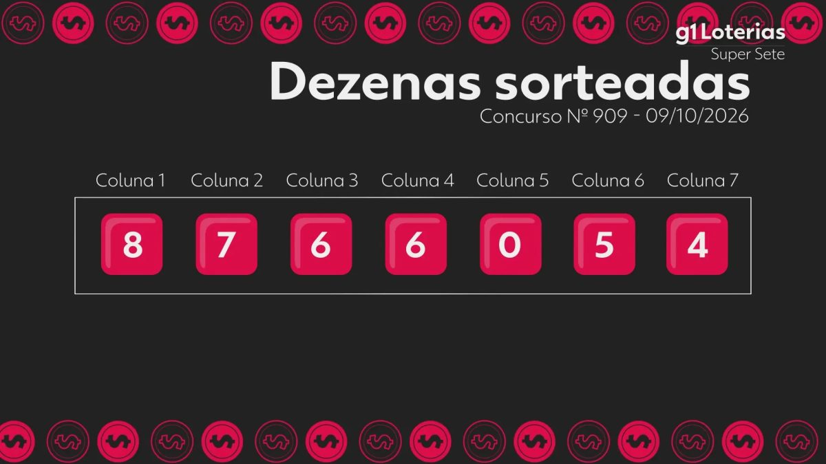 Super Sete hoje: resultado do concurso 909 e números sorteados