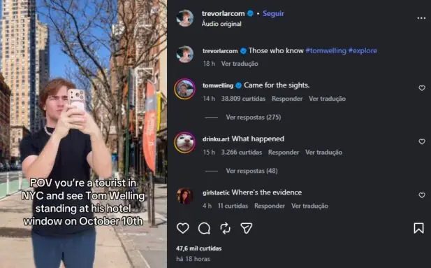 Tom wlling quebra o silêncio após vazar foto nu e zoação de colega