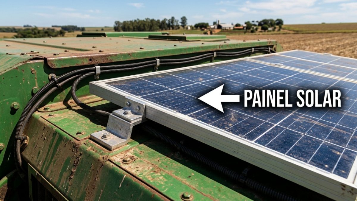 Trator 100% elétrico usa o próprio teto solar para recarregar, roda cerca de 5 horas por carga e pode poupar US$ 15 mil em 5 anos em pequenas fazendas