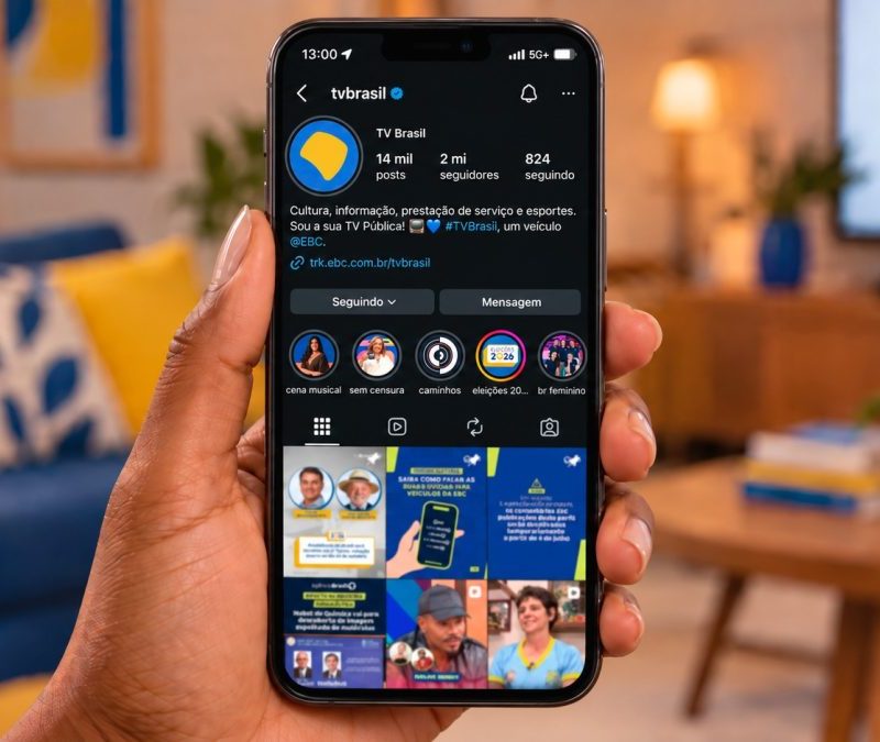 TV Brasil lidera ranking de perfis federais e bate marca no Instagram