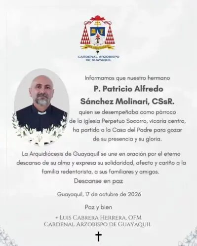 Padre morre após ser atingido por cruz durante missa no Equador