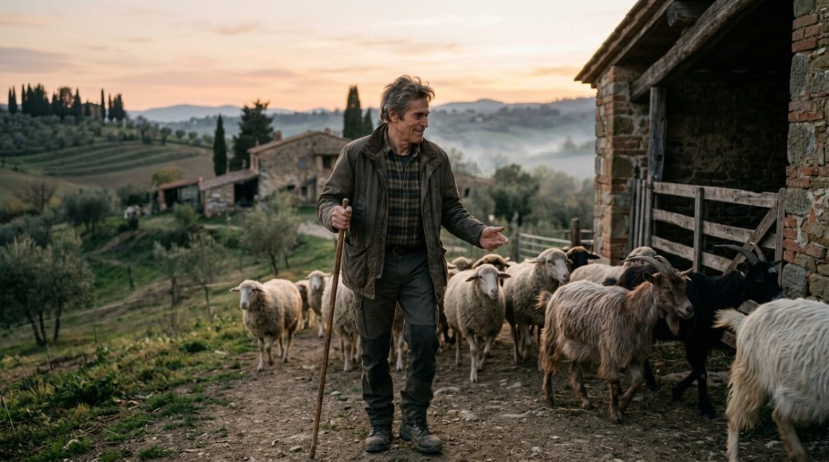 Willem Dafoe, aos 71 anos: “Nada me deixa mais feliz do que lavar a louça, limpar esterco de animais ou fazer tarefas simples.”